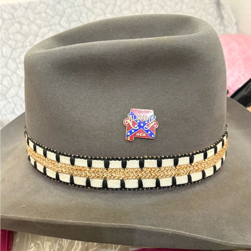 Custom-made fur felt, vintage, cowboy hat.